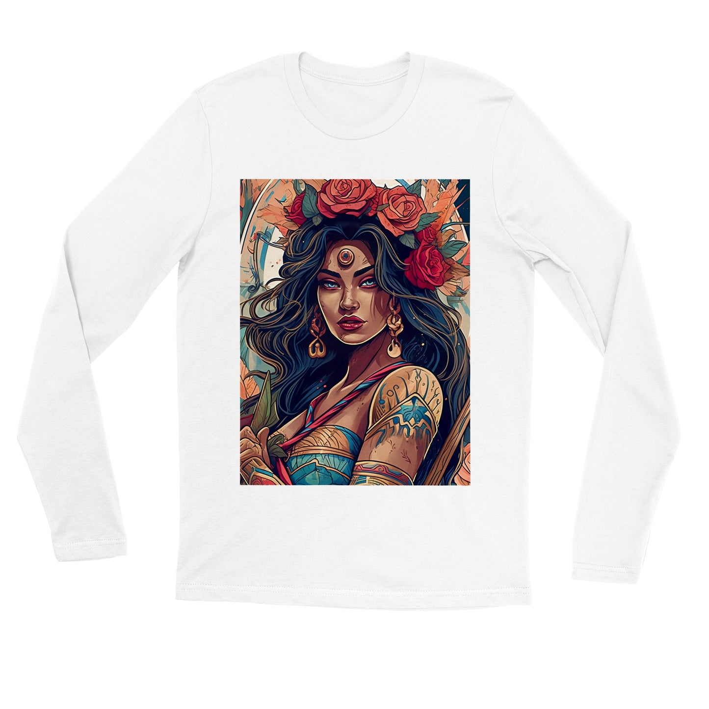 Goddess Warrior XOCHIL - Premium Unisex Longsleeve T-shirt