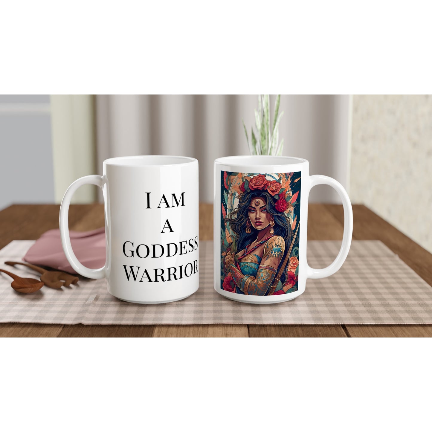I AM A GODDESS WARRIOR Mug - XOCHIL - Inspirational - 15 oz Ceramic Mug