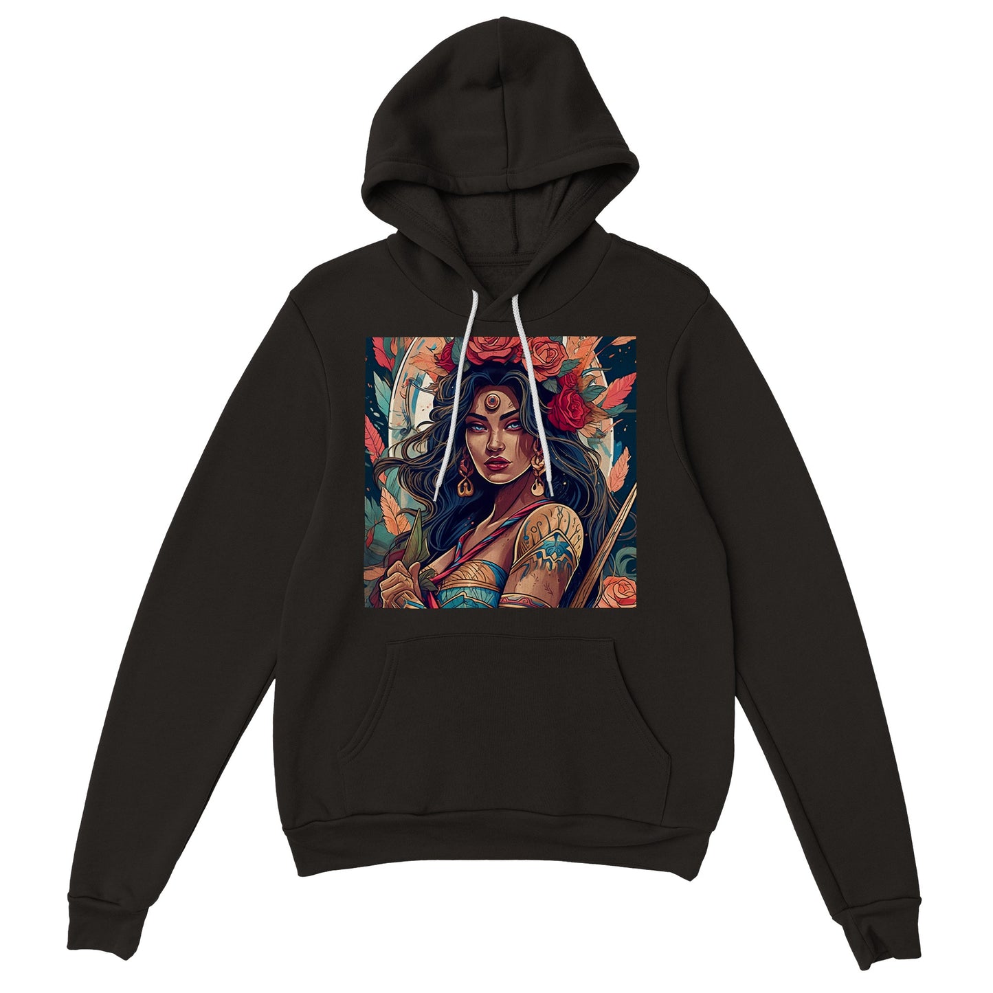 Goddess Warrior XOCHIL - -Premium Womens Pullover Hoodie