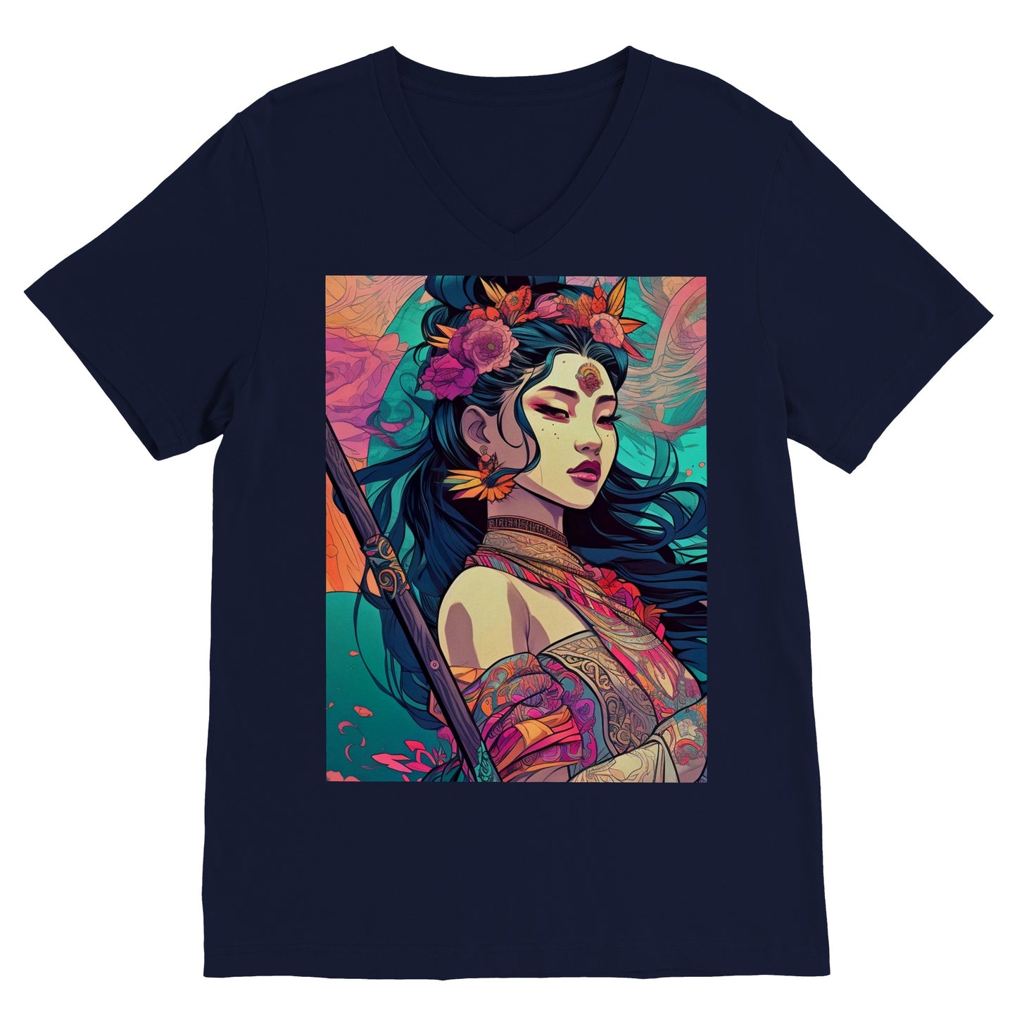 Goddess Warrior Lady Xian - Premium Unisex V-Neck T-shirt