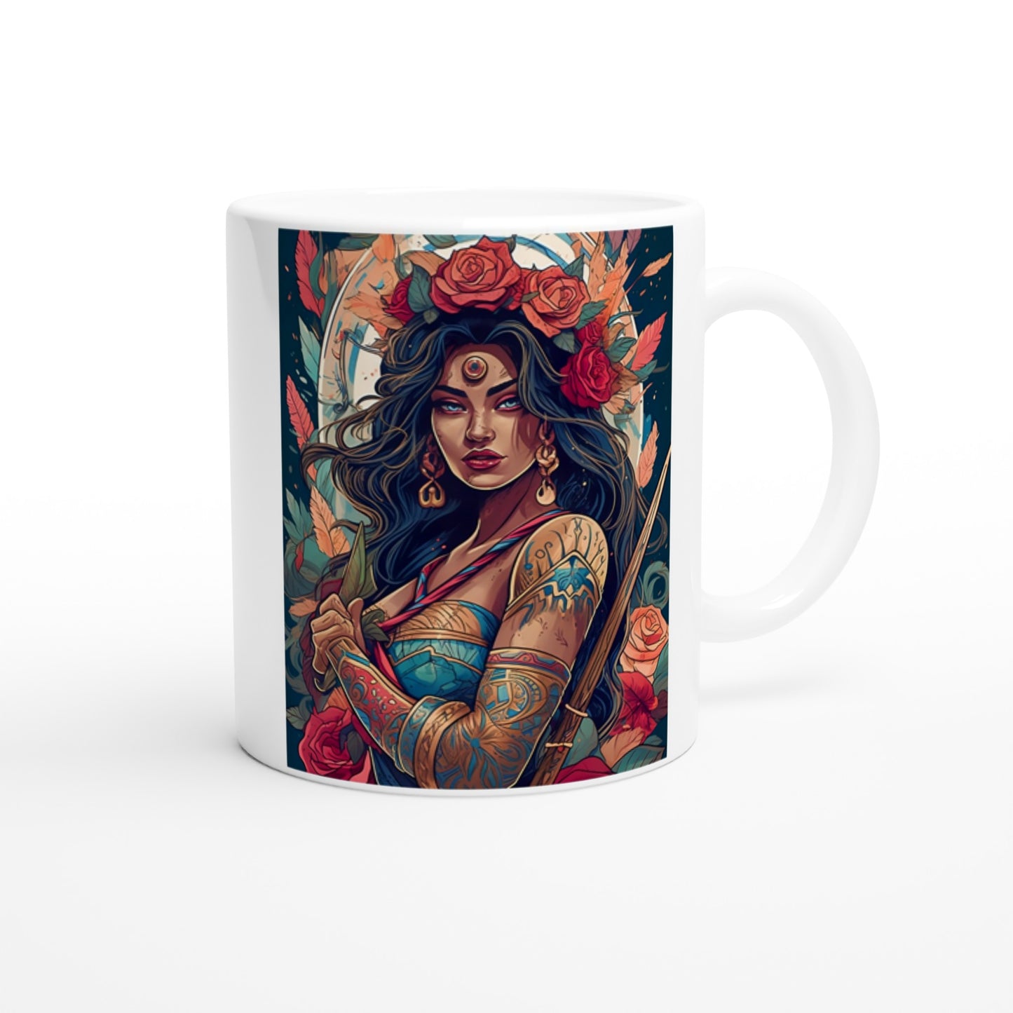 I AM A GODDESS WARRIOR Mug - XOCHIL - White 11oz Ceramic Mug