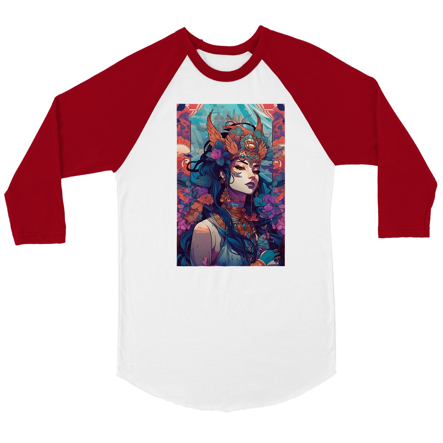 Goddess Warrior SHIVA - Unisex 3/4 sleeve Raglan T-shirt