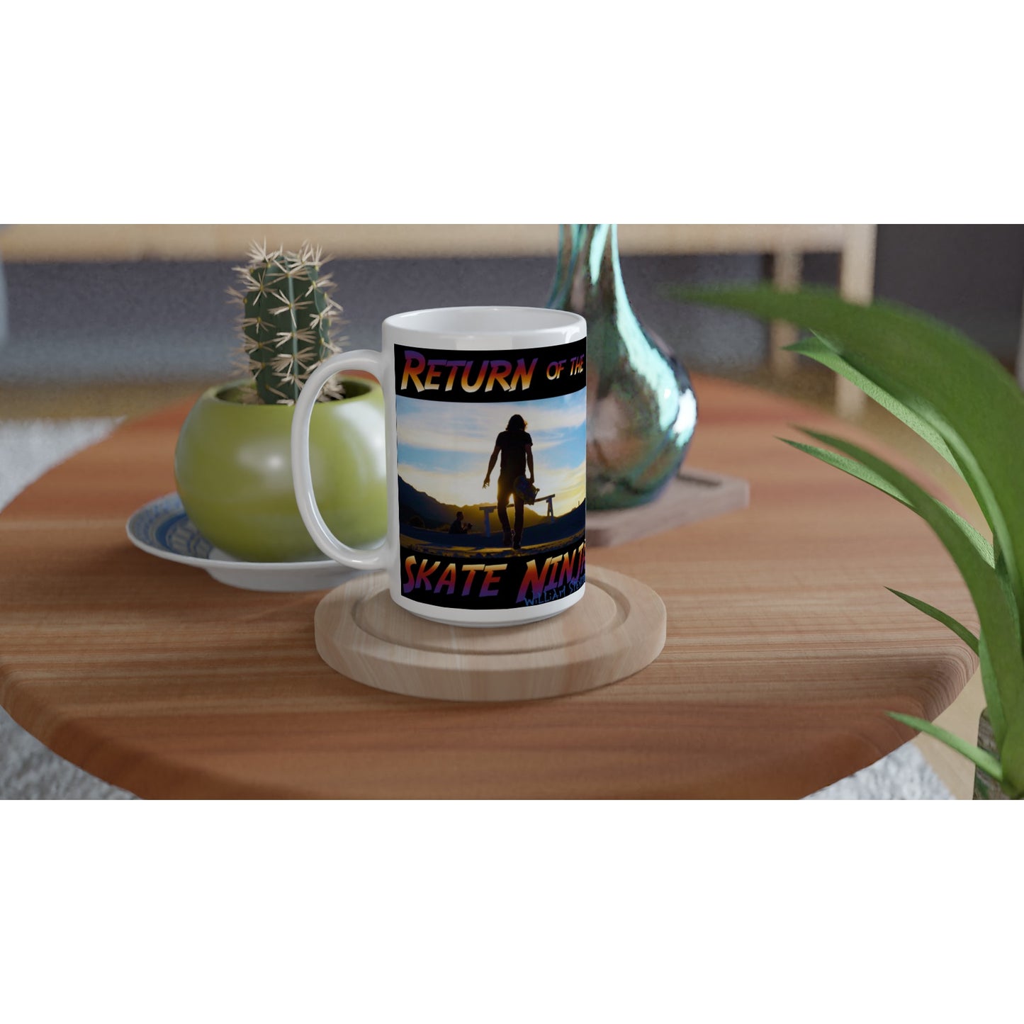 Return of the Skate Ninja - White 15oz Ceramic Mug