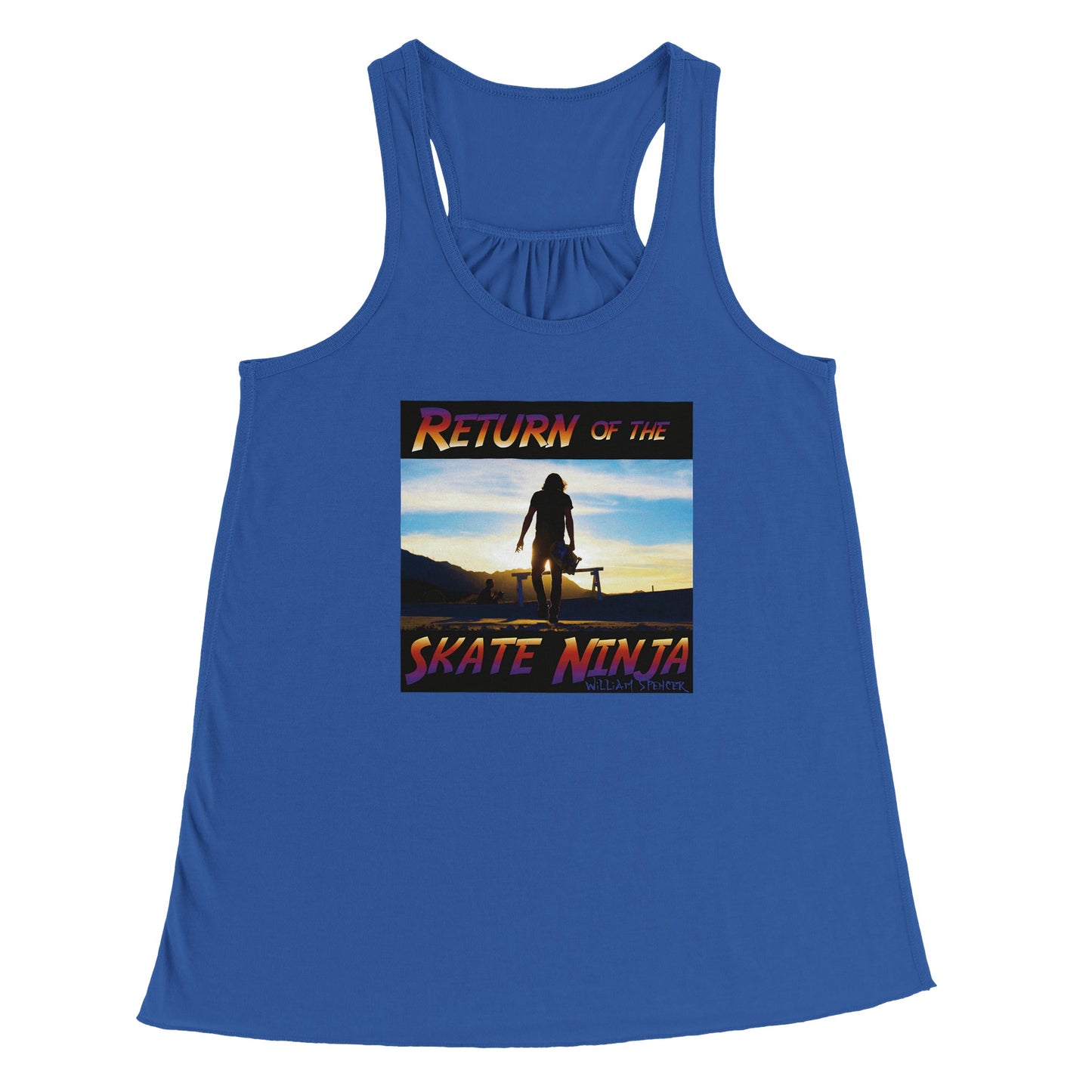 Return of the Skate Ninja - Women's Flowy Racerback Tank Top | Bella + Canvas 8800