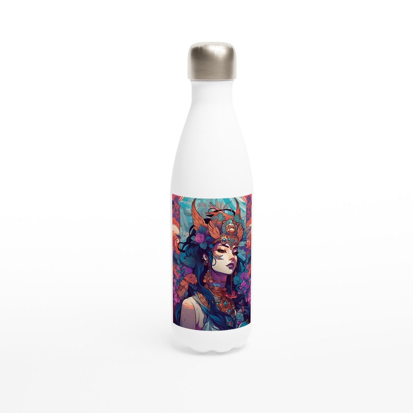 Goddess Warrior SHIVA - White 17oz Stainless Steel Water Bottle