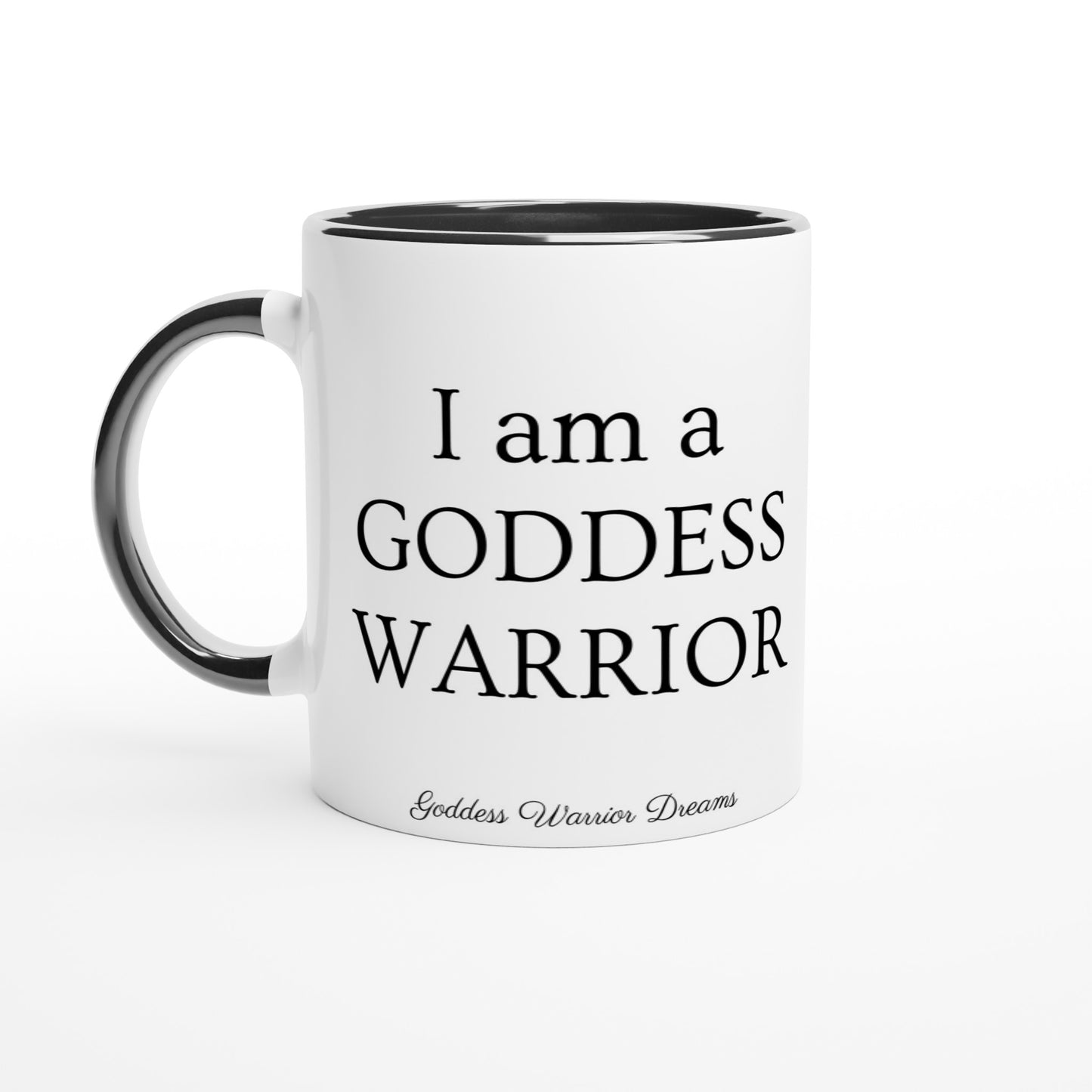 I am a GODDESS WARRIOR - PINK SAMURAI - White 11oz Ceramic Mug with Color Inside