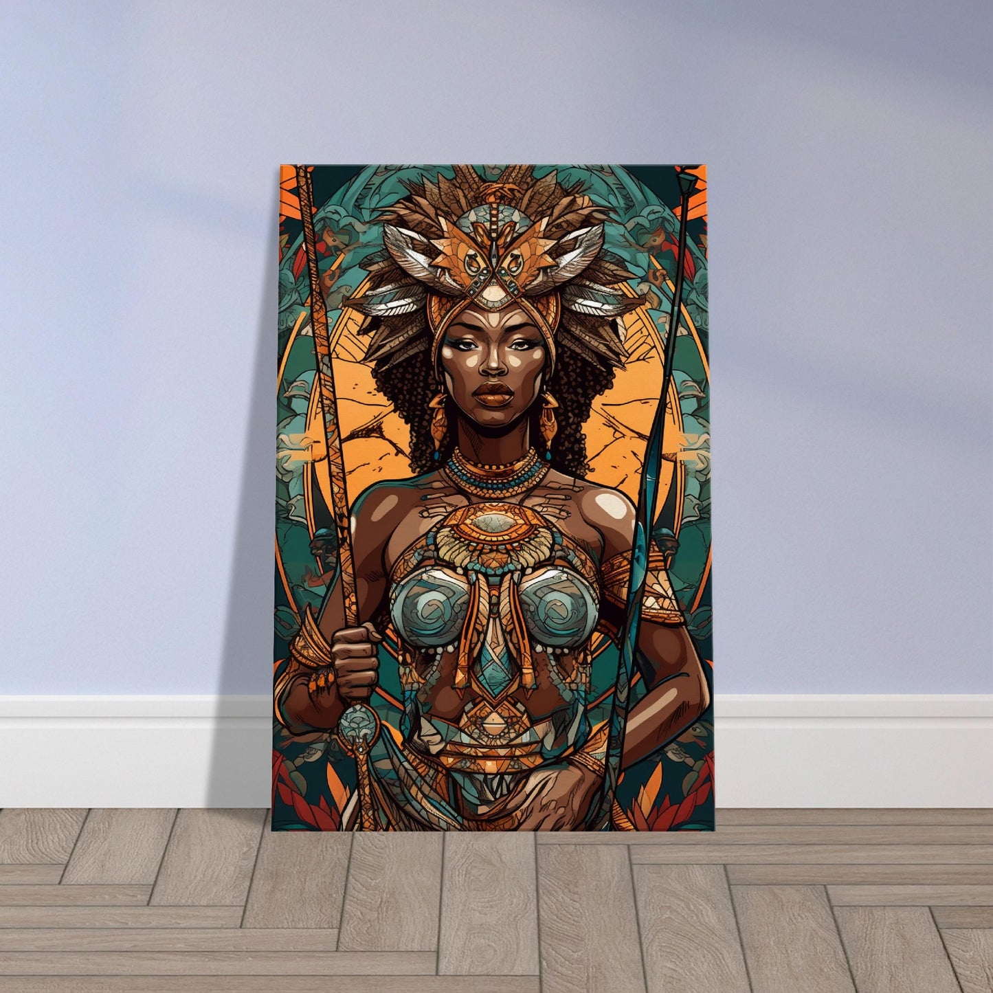 Goddess Warrior Oya Canvas Wall Art - African Goddess, Motivational Wall Art, Inspirational Wall Art