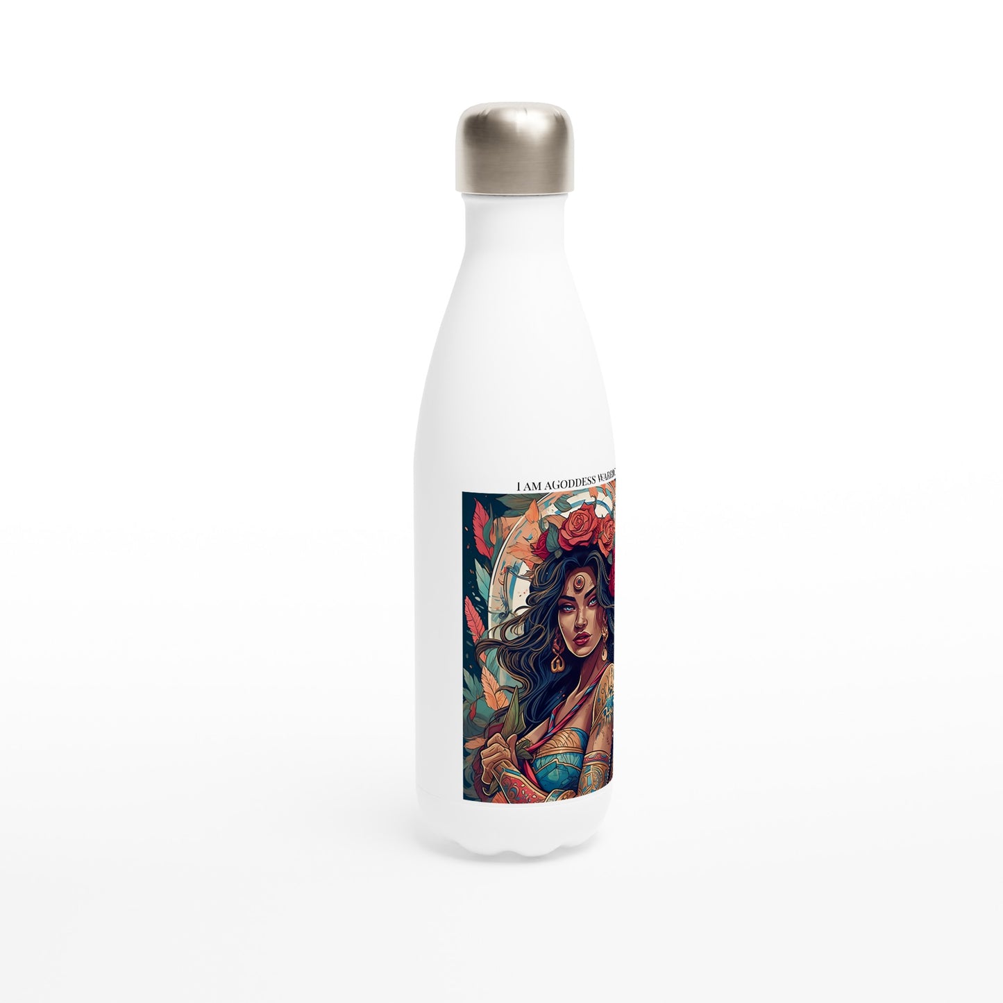 I AM A GODDESS WARRIOR  Mug - XOCHIL - Inspirational -White 17oz Stainless Steel Water Bottle