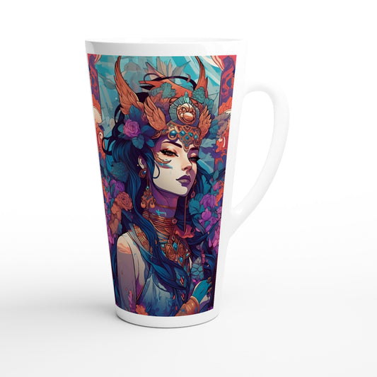 Goddess Warrior SHIVA - White Latte 17oz Ceramic Mug