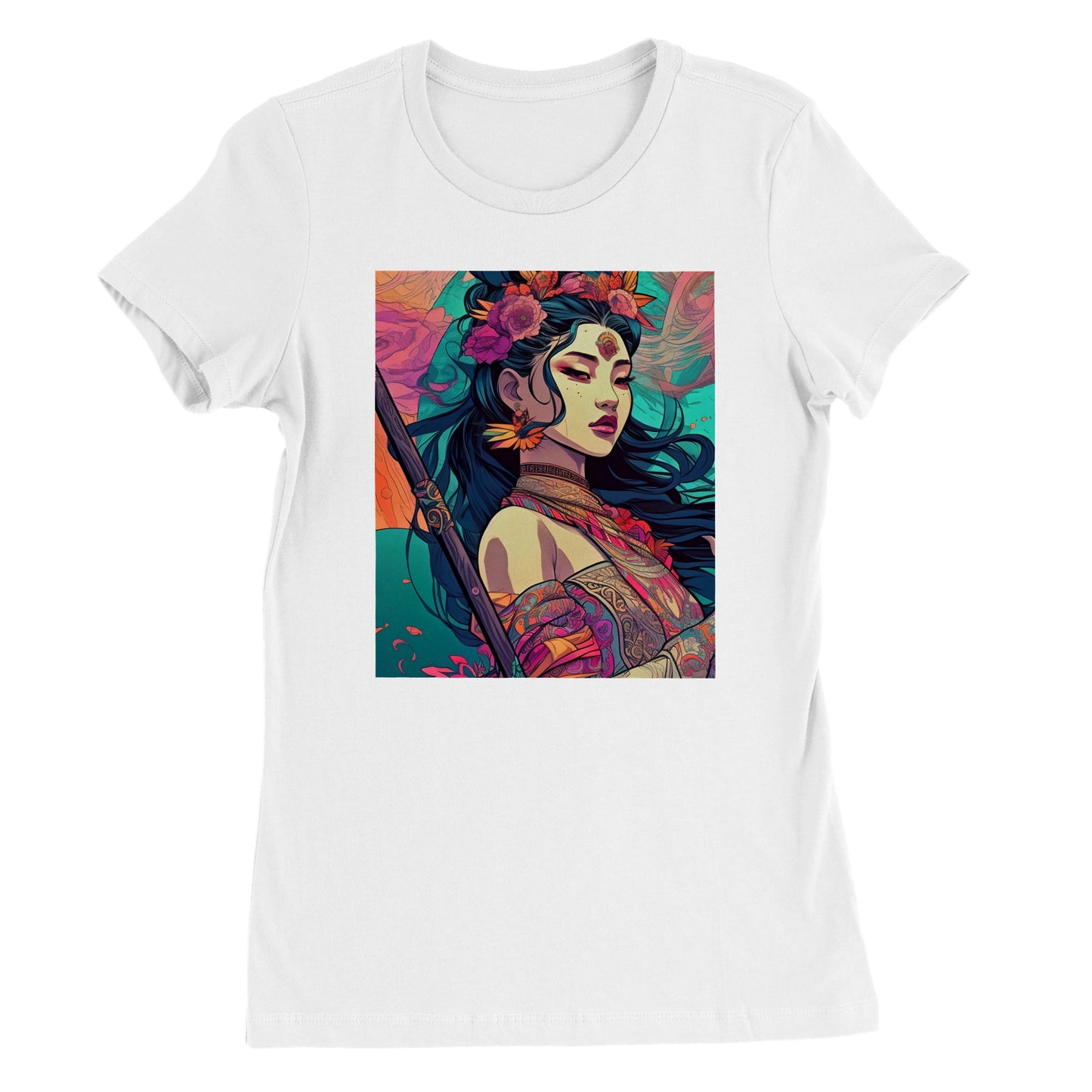 Goddess Warrior Lady Xian  - Premium Womens Crewneck T-shirt