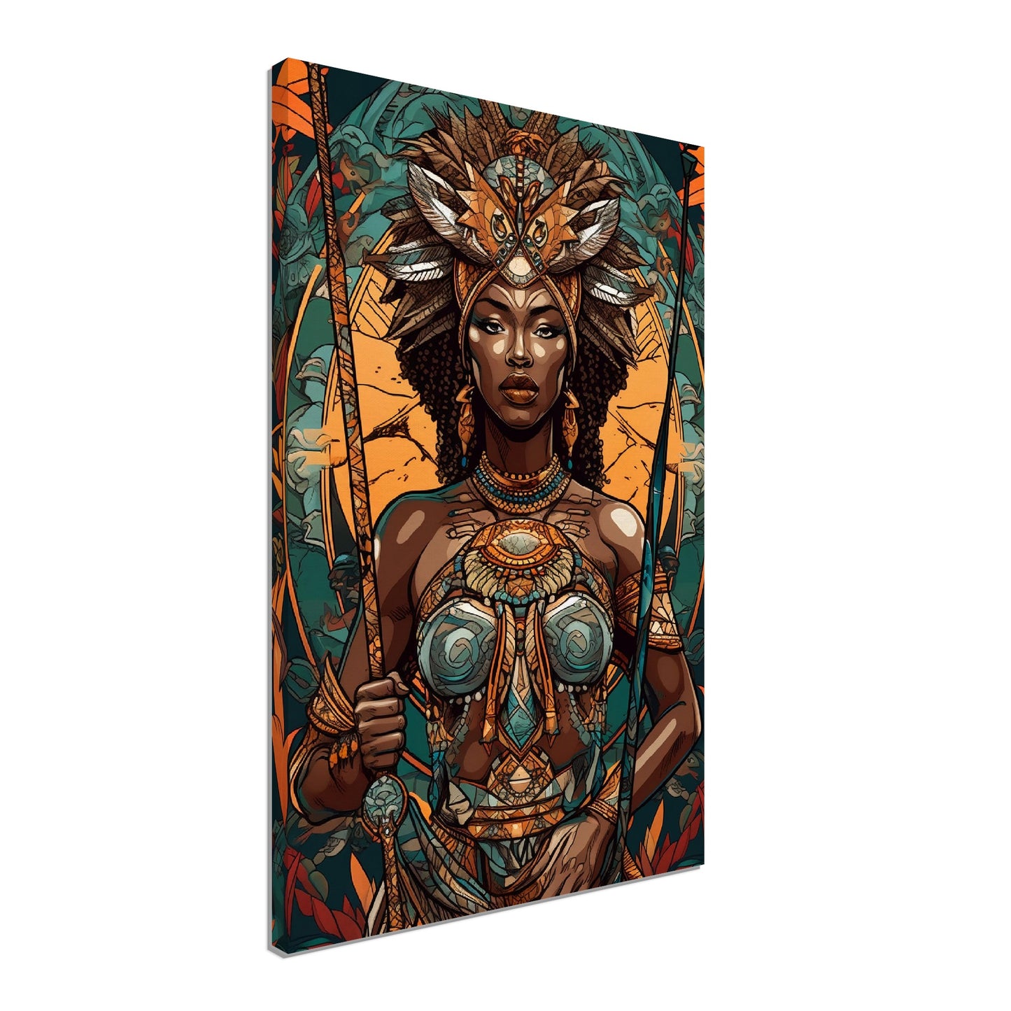 Goddess Warrior Oya Canvas Wall Art - African Goddess, Motivational Wall Art, Inspirational Wall Art