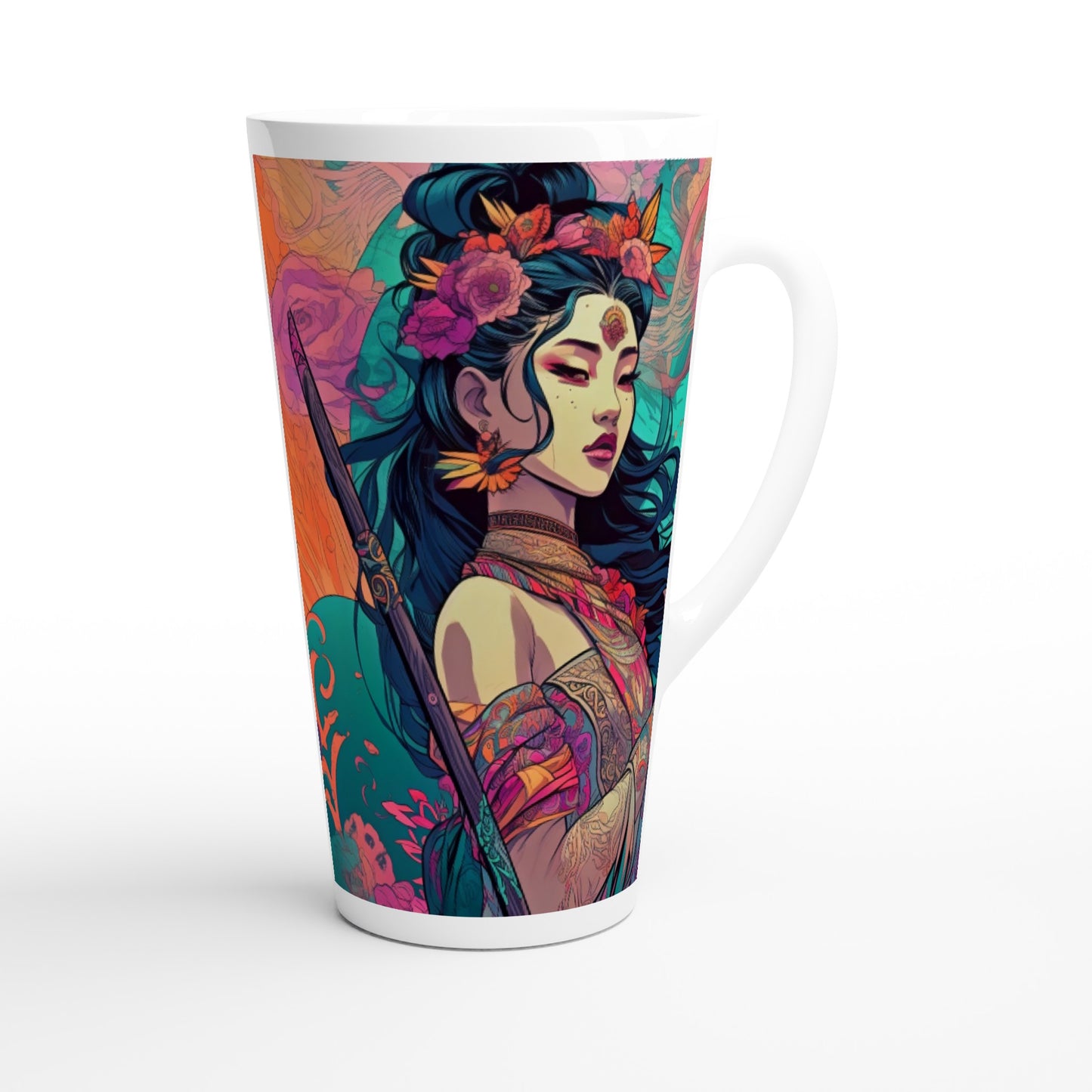 I am a Goddess Warrior - LADY XIAN - White Latte 17oz Ceramic Mug