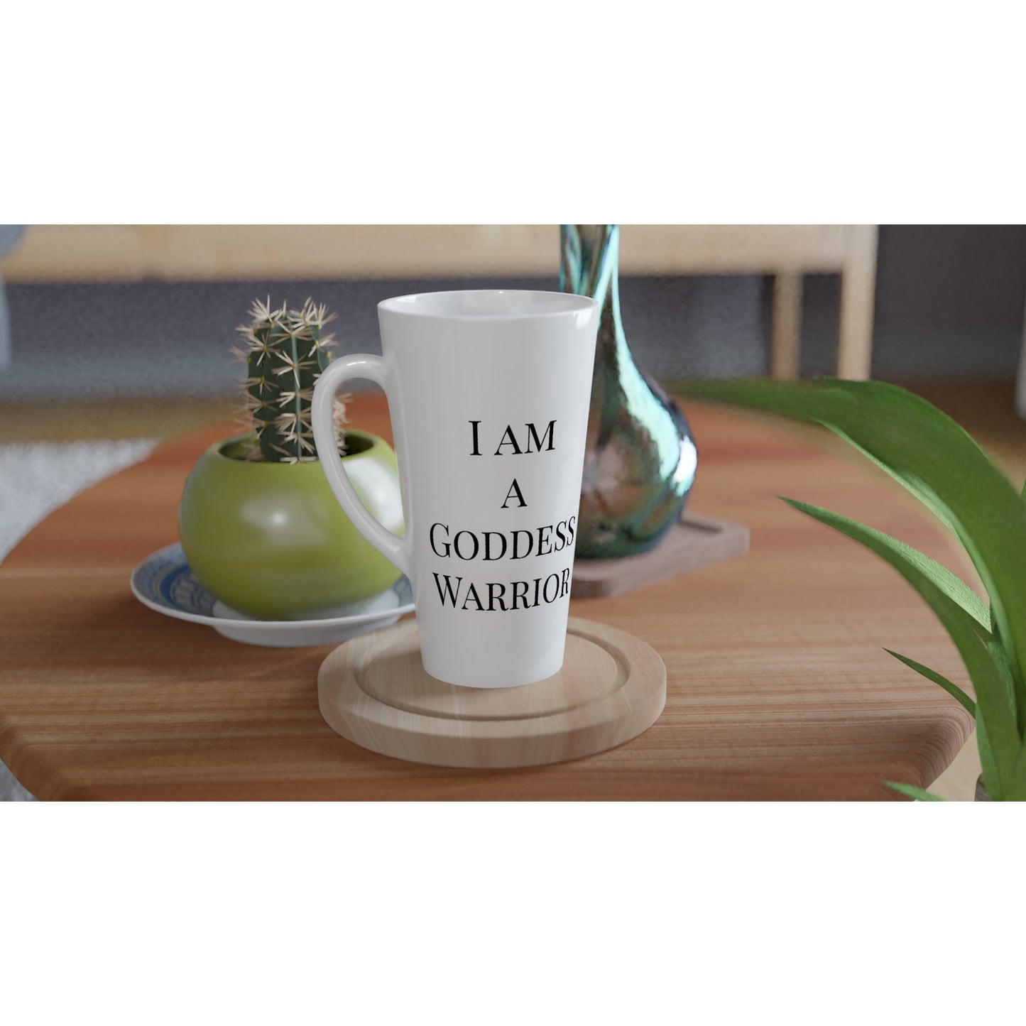 I am a Goddess Warrior - LADY XIAN - White Latte 17oz Ceramic Mug