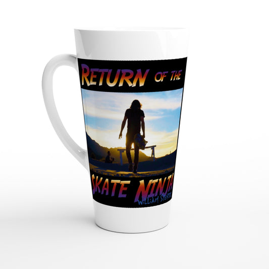 Return of the Skate Ninja - White Latte 17oz Ceramic Mug