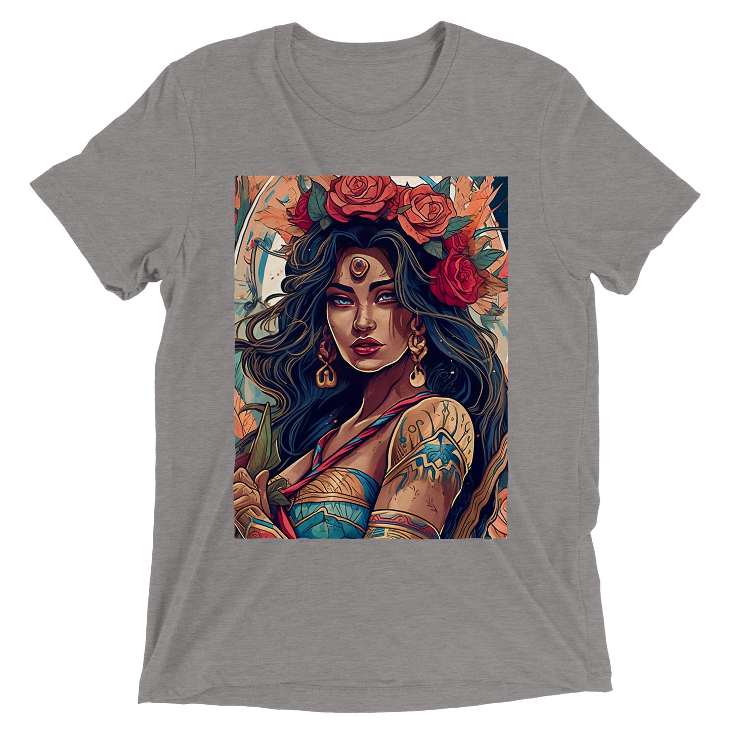 Goddess Warrior XOCHIL -- Triblnd Unisex Crewneck T-shirt