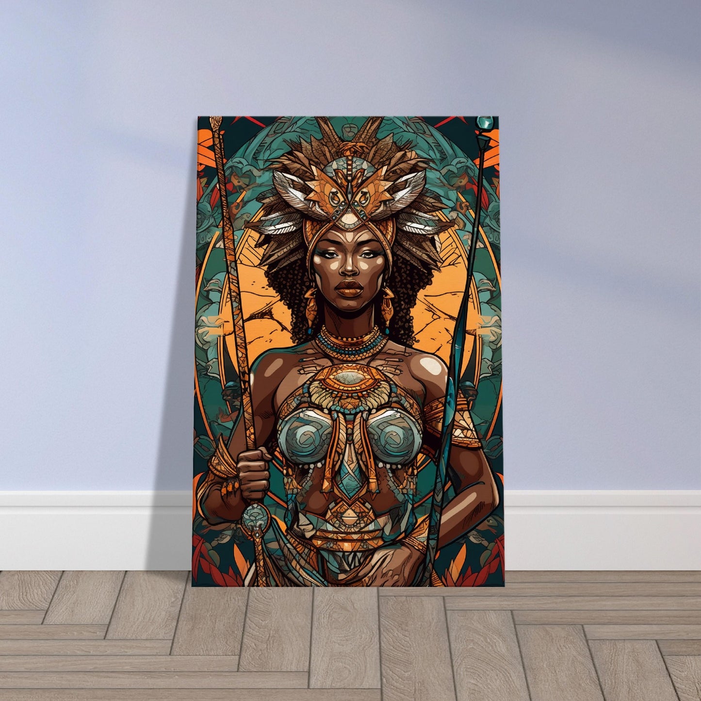 Goddess Warrior Oya Canvas Wall Art - African Goddess, Motivational Wall Art, Inspirational Wall Art