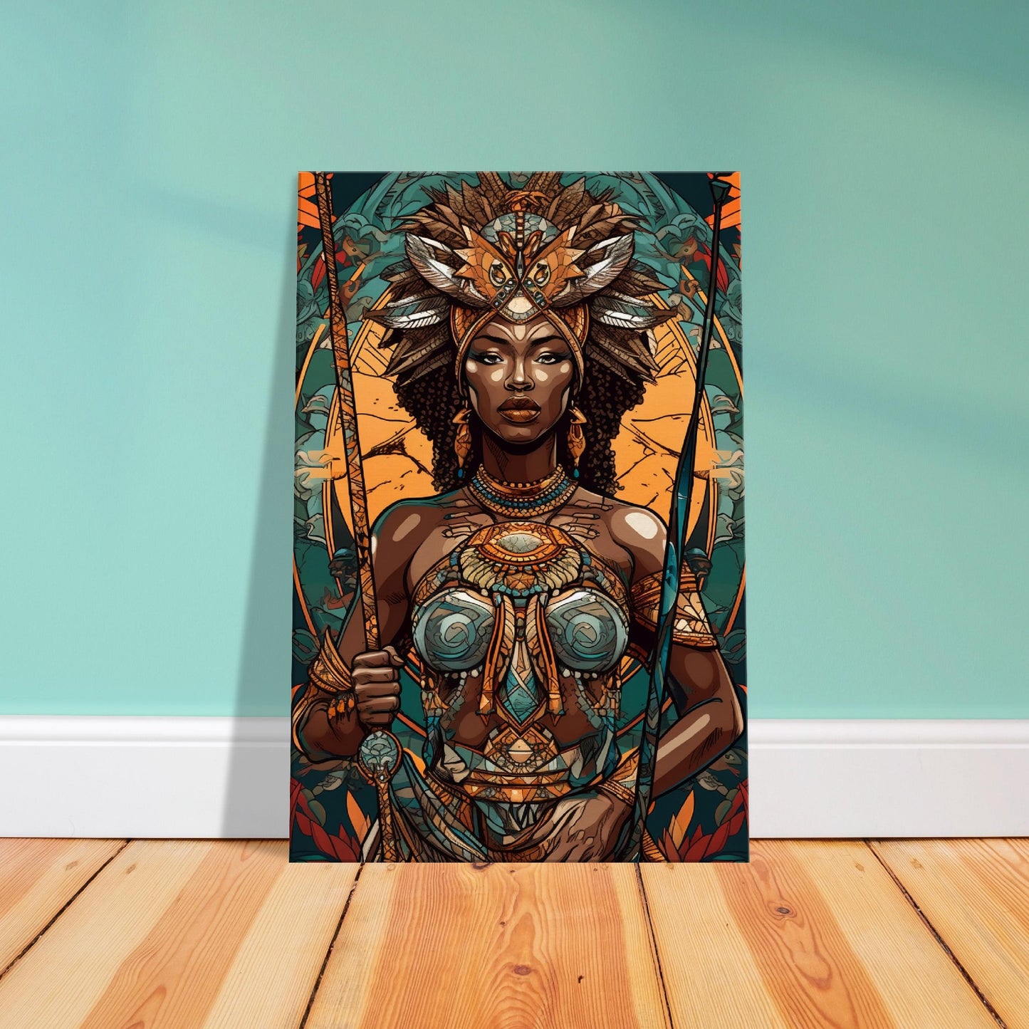 Goddess Warrior Oya Canvas Wall Art - African Goddess, Motivational Wall Art, Inspirational Wall Art