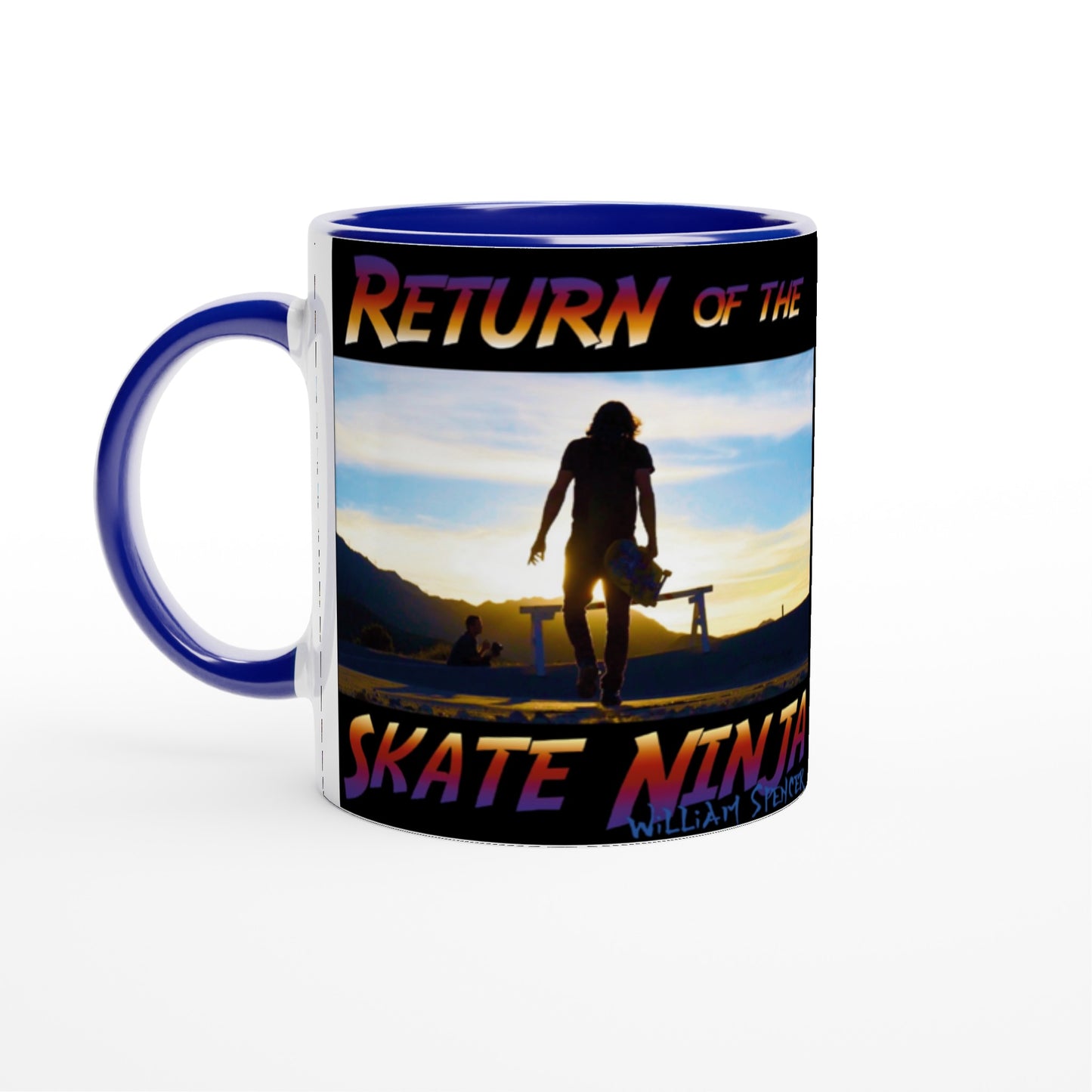 Return of the Skate Ninja - White 11oz Ceramic Mug with Color Inside