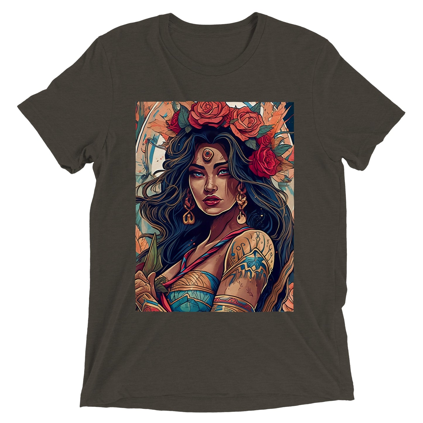 Goddess Warrior XOCHIL -- Triblnd Unisex Crewneck T-shirt