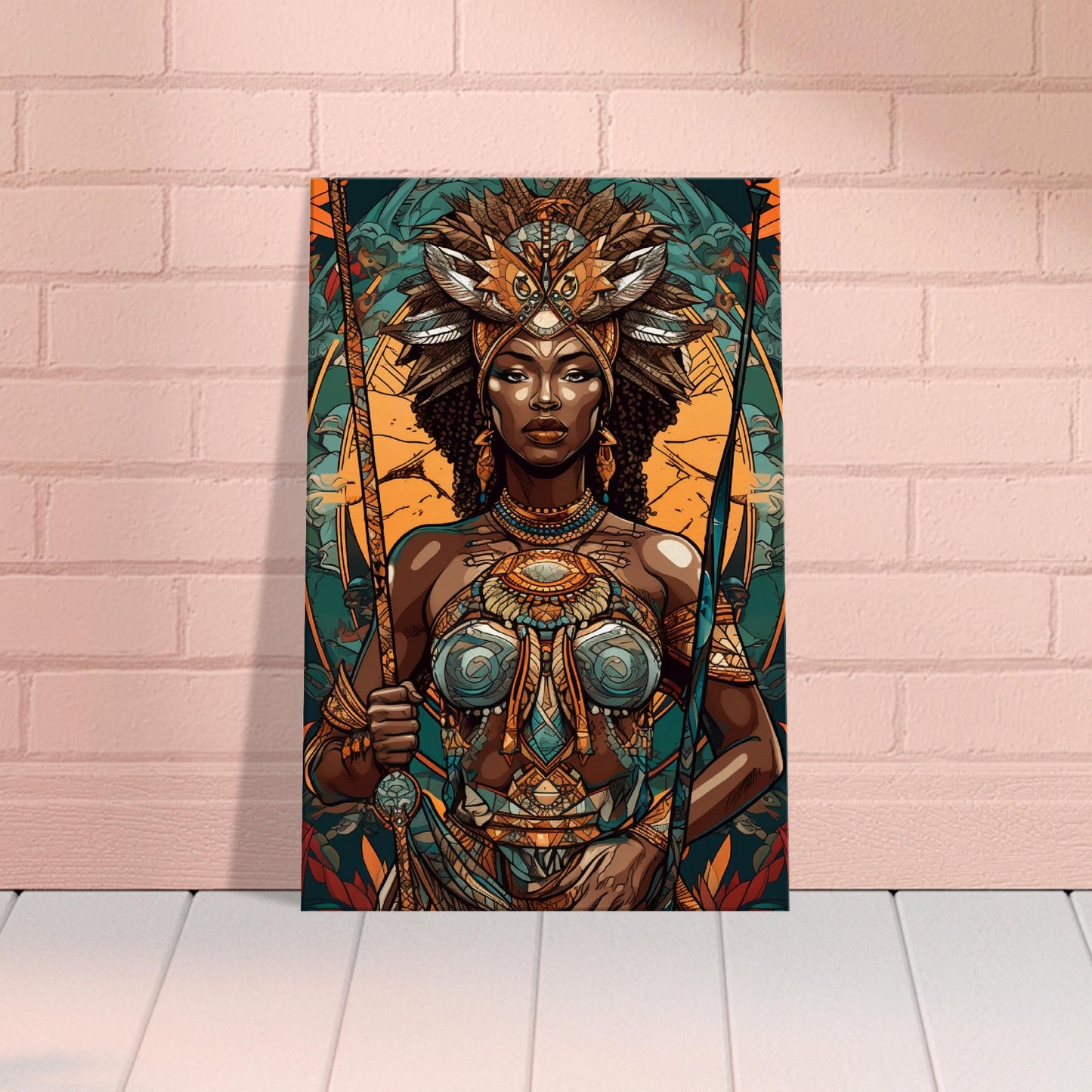 Goddess Warrior Oya Canvas Wall Art - African Goddess, Motivational Wall Art, Inspirational Wall Art