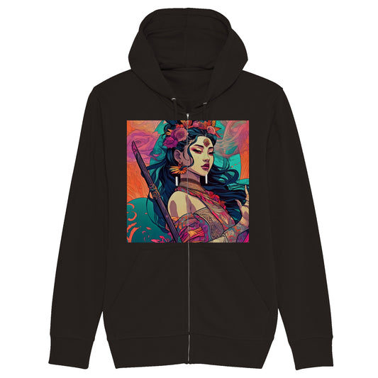 Goddess Warrior Lady Xian - Organic Unisex Zip Hoodie