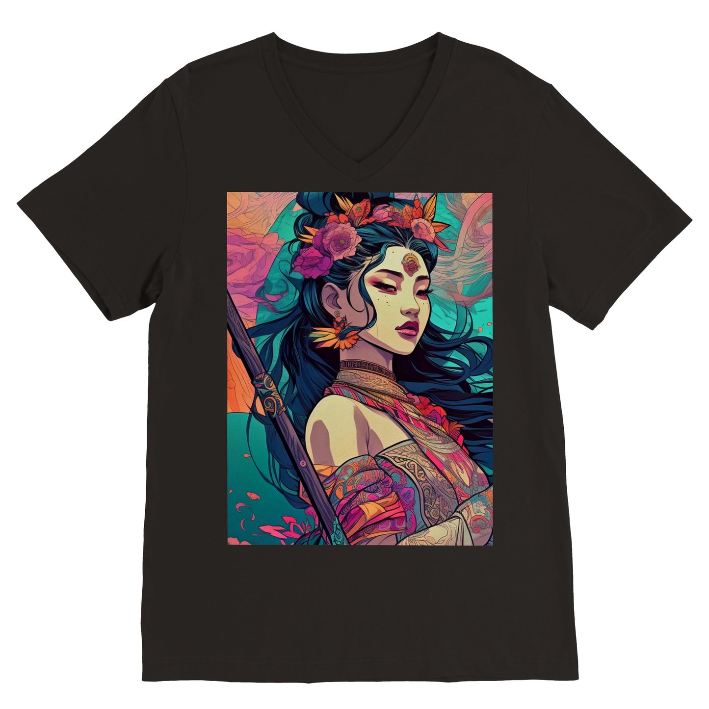 Goddess Warrior Lady Xian  - Premium Unisex V-Neck T-shirt