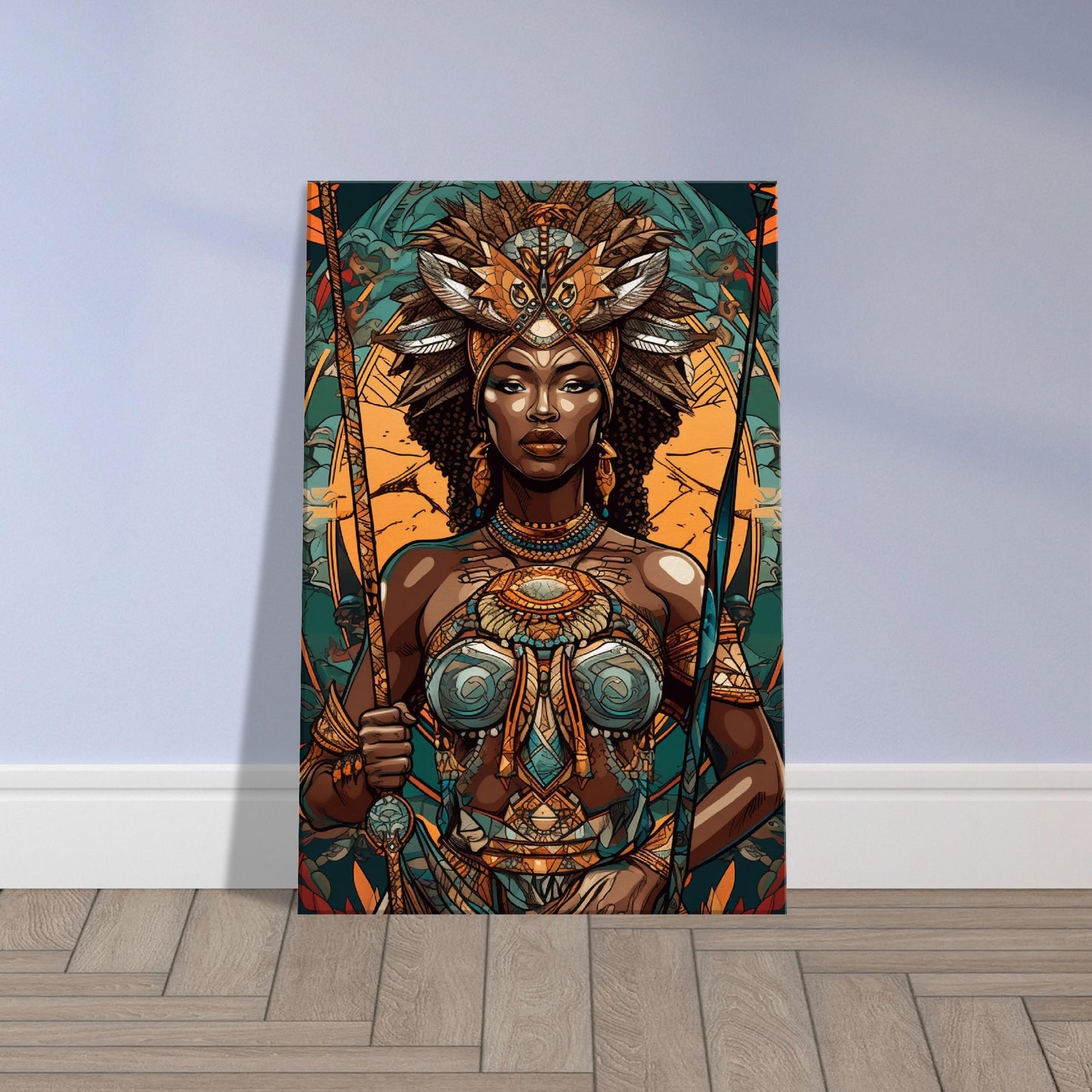 Goddess Warrior Oya Canvas Wall Art - African Goddess, Motivational Wall Art, Inspirational Wall Art