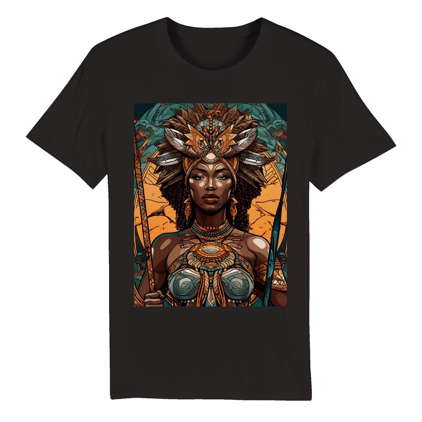 Goddess Warrior Oya African Goddess, Organic Unisex Crewneck T-shirt