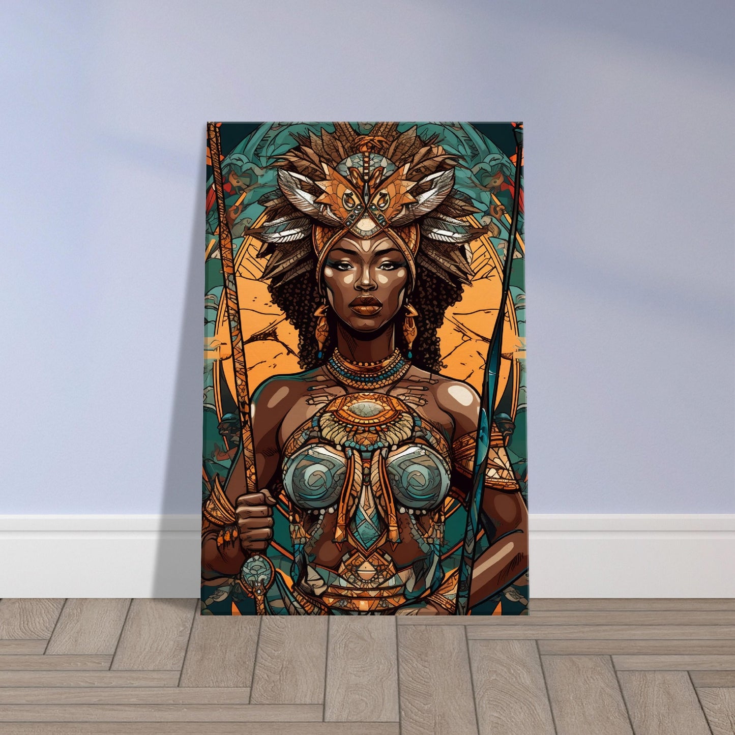 Goddess Warrior Oya Canvas Wall Art - African Goddess, Motivational Wall Art, Inspirational Wall Art