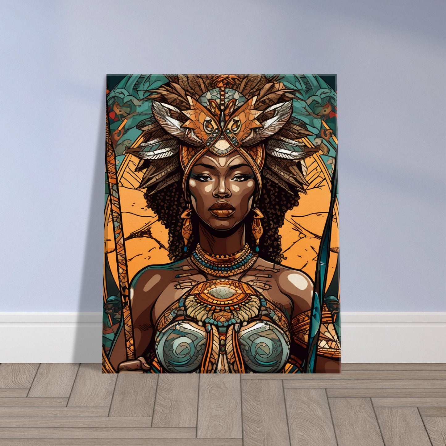 Goddess Warrior Oya Canvas Wall Art - African Goddess, Motivational Wall Art, Inspirational Wall Art