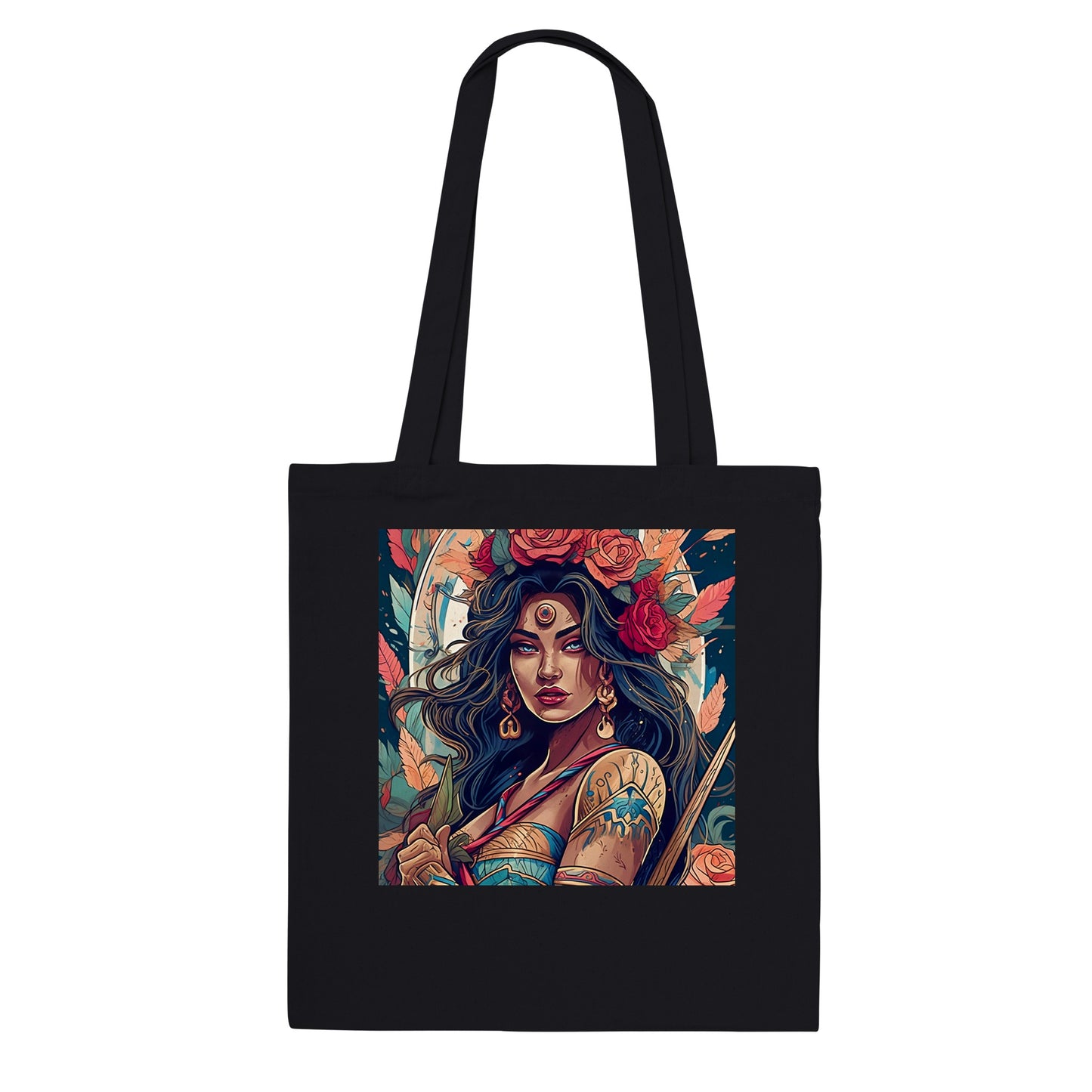 Goddess Warrior XOCHIL - Canvas - Premium Tote Bag