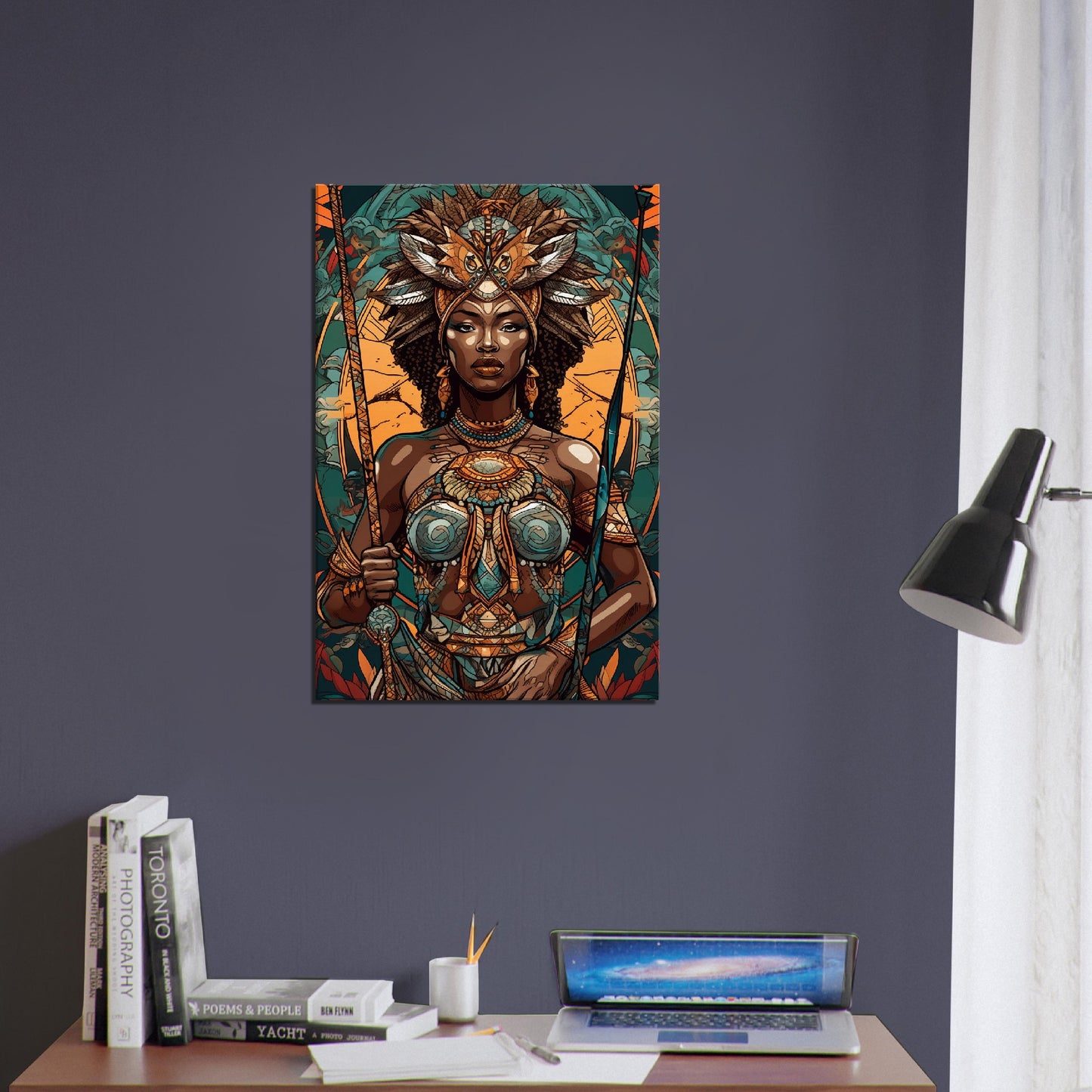 Goddess Warrior Oya Canvas Wall Art - African Goddess, Motivational Wall Art, Inspirational Wall Art