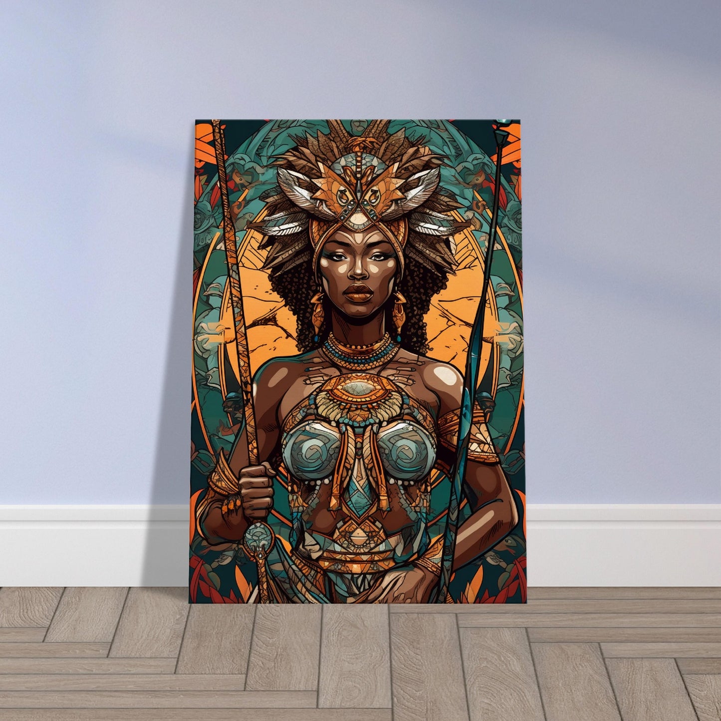 Goddess Warrior Oya Canvas Wall Art - African Goddess, Motivational Wall Art, Inspirational Wall Art