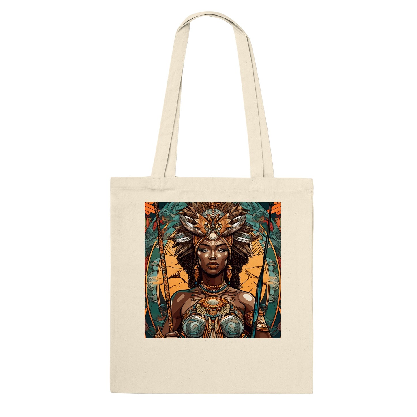 Goddess Warrior Oya African Goddess,  Premium Tote Bag