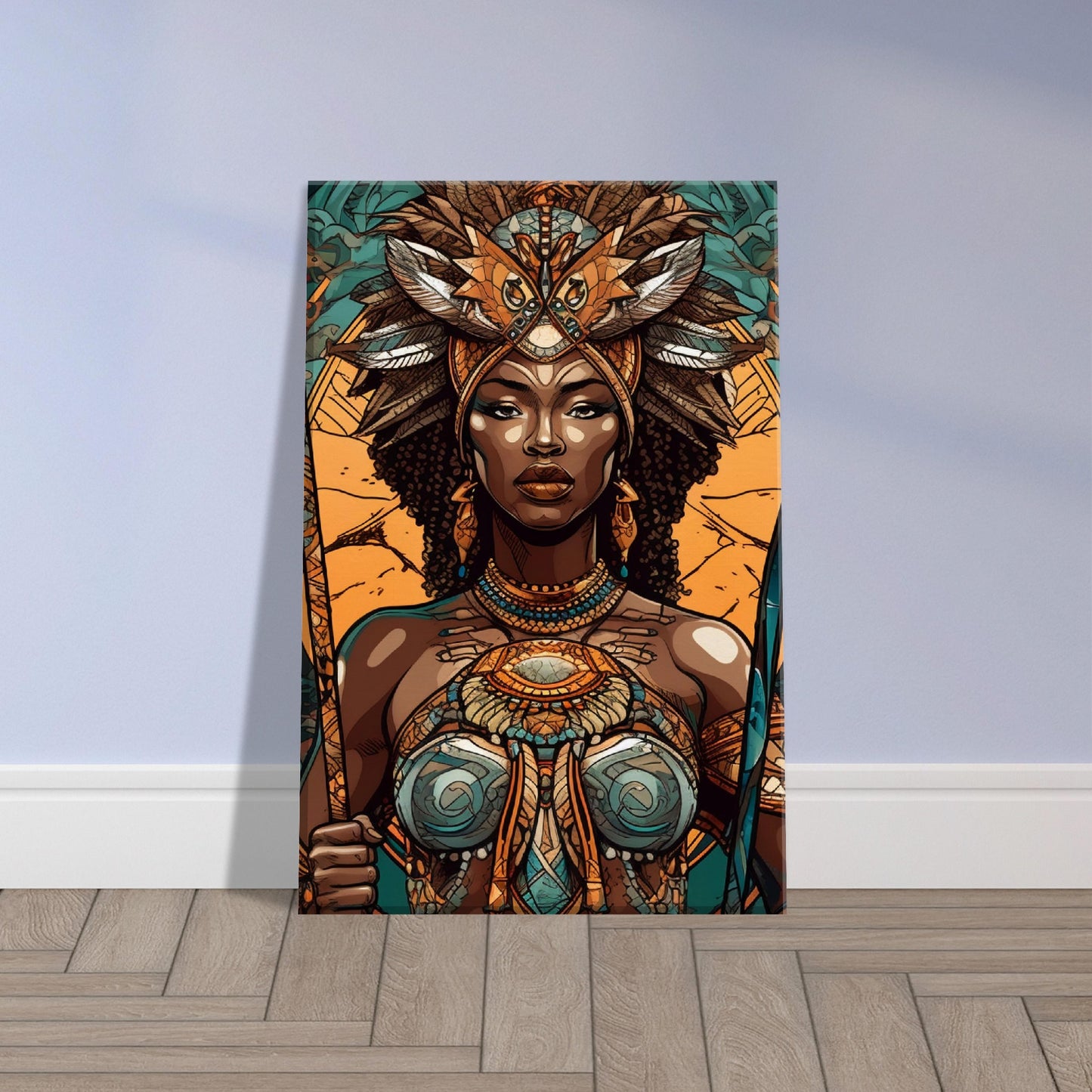 Goddess Warrior Oya Canvas Wall Art - African Goddess, Motivational Wall Art, Inspirational Wall Art