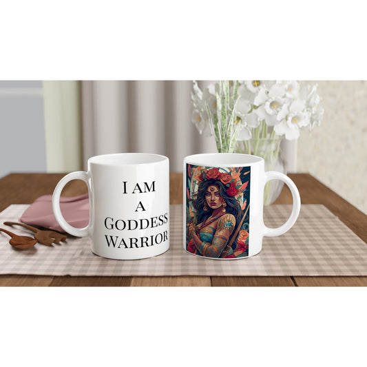 I AM A GODDESS WARRIOR  Mug - XOCHIL - White 11oz Ceramic Mug