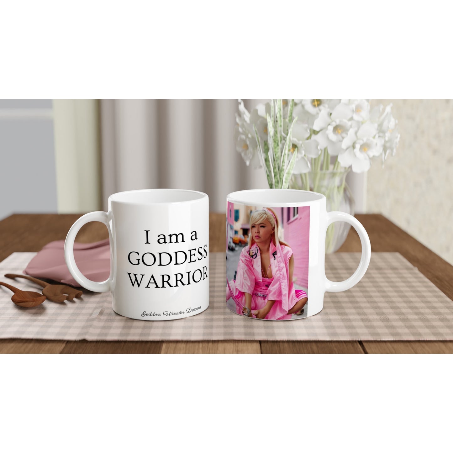 I am a GODDESS WARRIOR - PINK SAMURAI  Ceramic - White 11oz Ceramic Mug