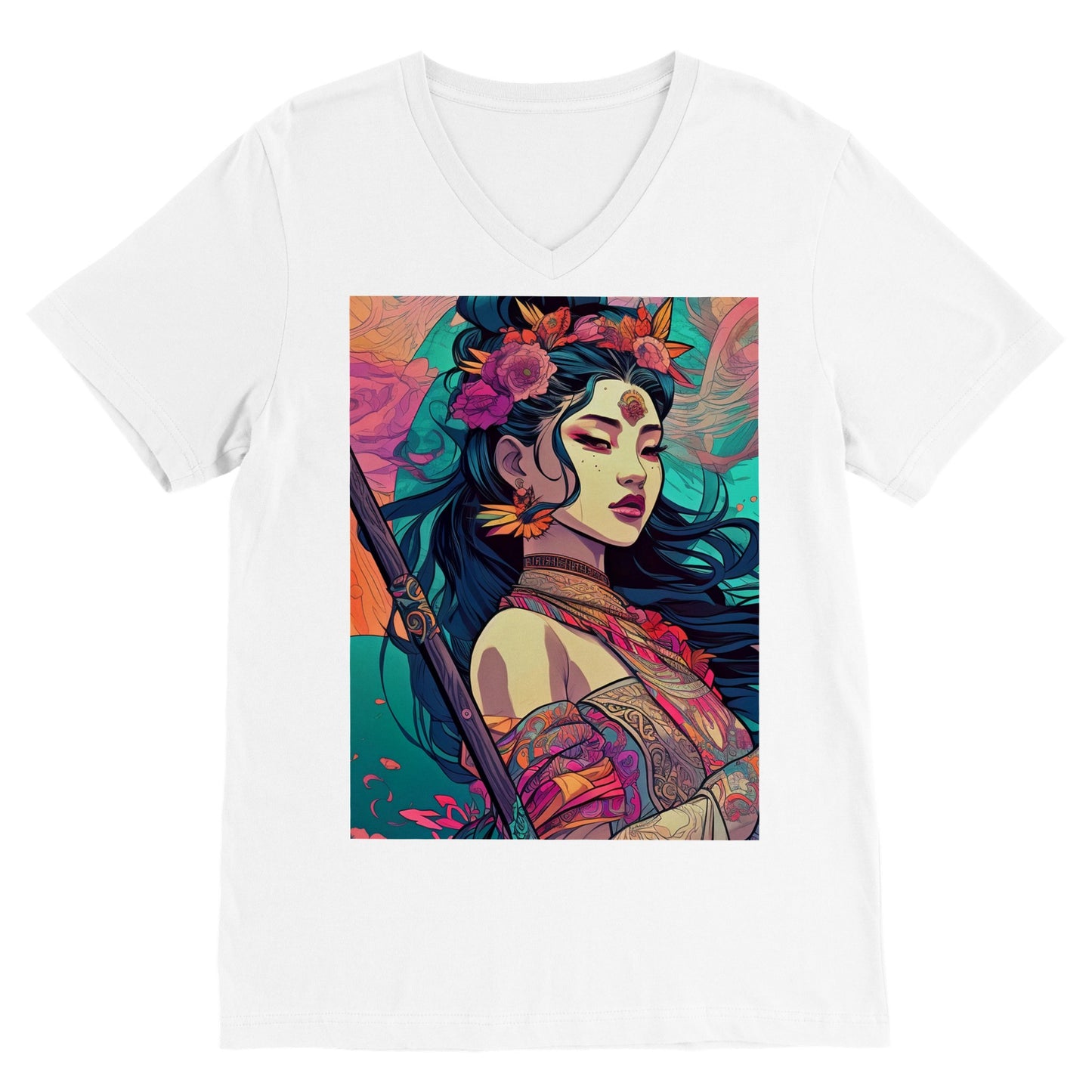 Goddess Warrior Lady Xian  - Premium Unisex V-Neck T-shirt